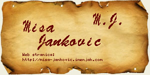 Miša Janković vizit kartica